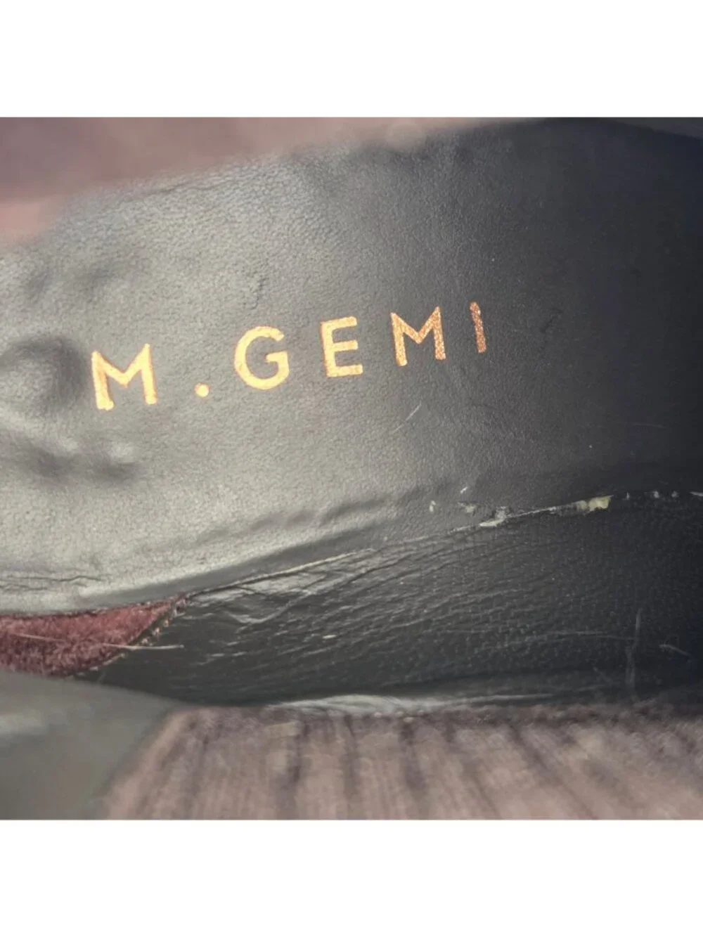 M.Gemi Era Suede Block Heel Ankle Boots Size 37 Made In Italy